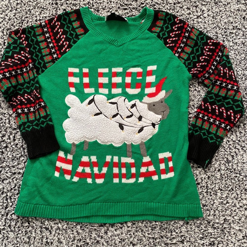 Fleece Navidad Ugly Christmas Sweater 1X